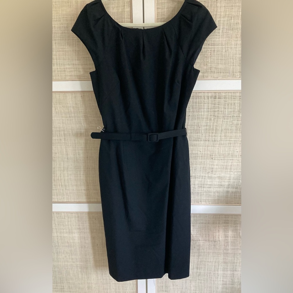Banana Republic Women's Belted Classic Sheath Dress Short Sleeve 12 Tall 12T